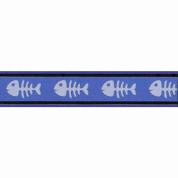Obojek Fish Bone Blue 20-32cm